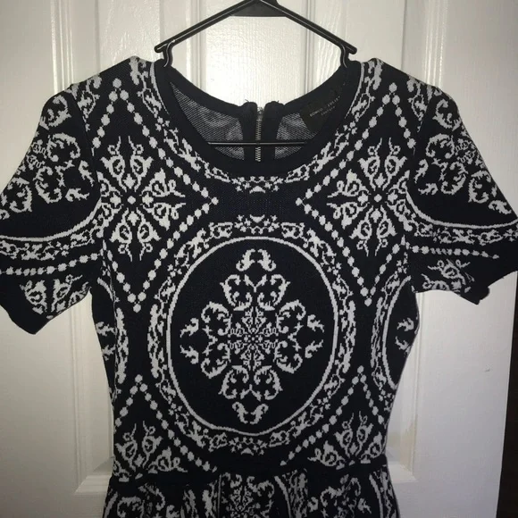 Midnight blue Romeo & Juliet Coture Brocade Sweater Dress - Picture 4 of 7